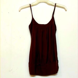 🌞 bujubi vintage brown waterfall tank top spaghetti straps women S